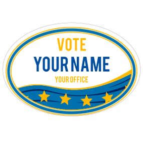 Custom Election Campaign Sticker & Decal Templates