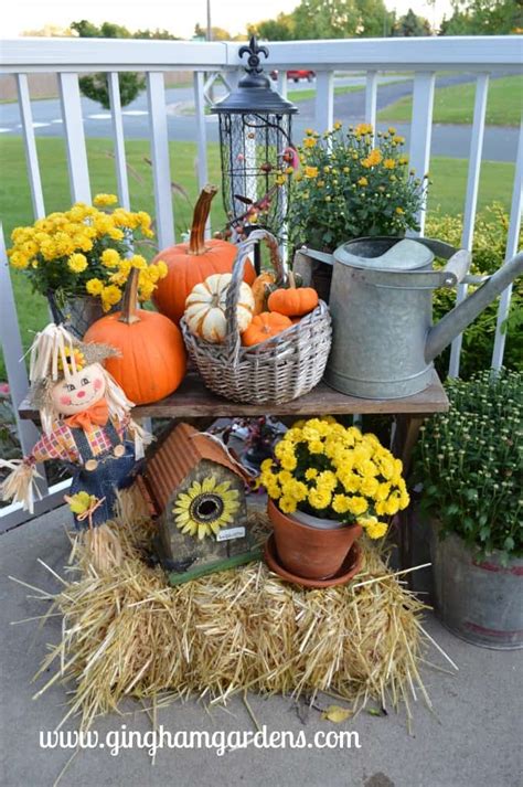 Fall Porch Decor and Outdoor Decorating Ideas - Gingham Gardens