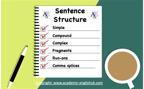 Academic Sentence Structure - Academic English UK