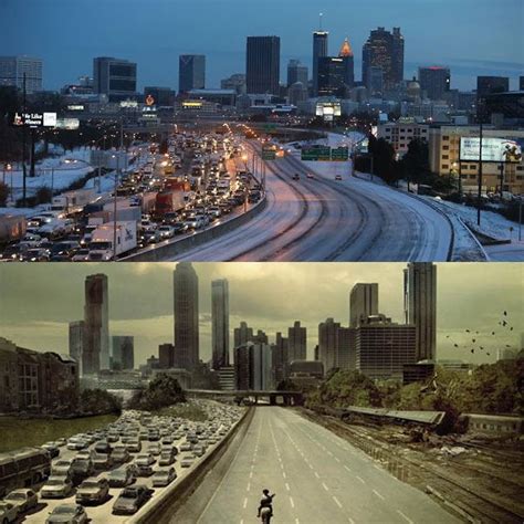 Walking Dead Atlanta vs. Atlanta Now [x/post from /r/Atlanta] : thewalkingdead