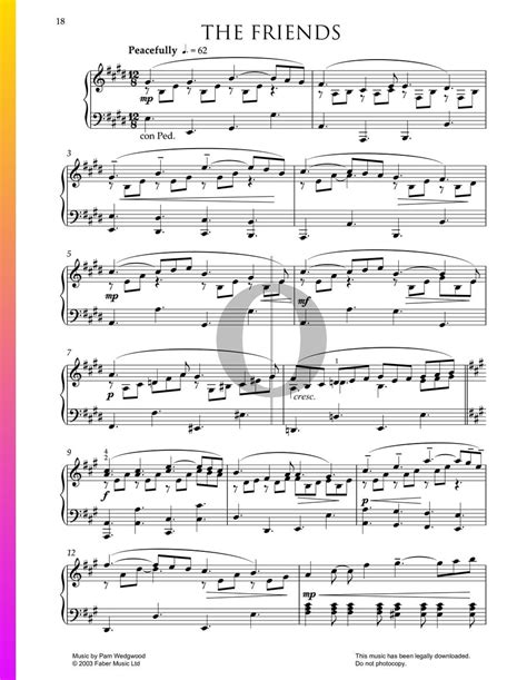 The Friends (Pam Wedgwood) Piano Sheet Music - OKTAV