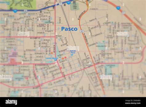 Map of Pasco, Washington Stock Photo - Alamy