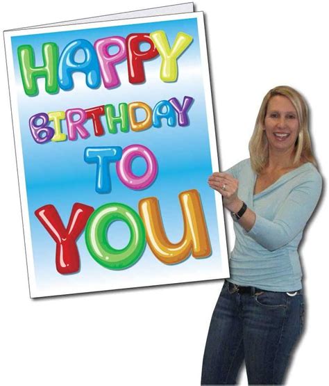 Jumbo Greeting Cards: Giant Birthday Card (Balloon Letters) 2 feet x 3 ...