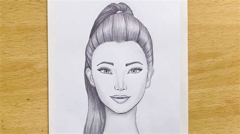 How To Draw A Girl With A Ponytail