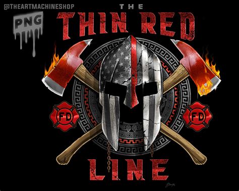 The Thin Red Line Firefighter Spartan Helmet Maltese Instant - Etsy Canada