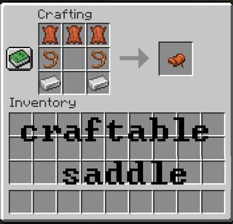 Craftable Saddle Minecraft Data Pack