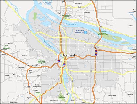 Portland Oregon Map - GIS Geography