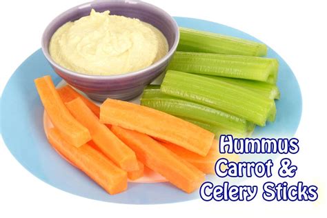 Hummus Carrot and Celery Sticks