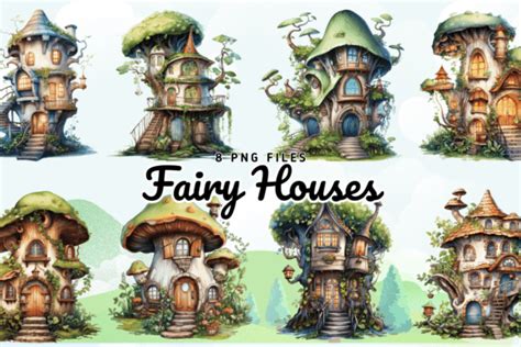 Fairy House, Enchanted Cottage Graphic by sasikharn · Creative Fabrica