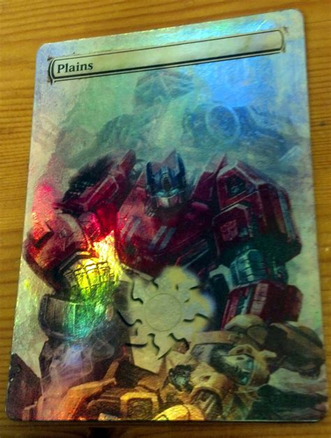 FOIL MTG Plains Altered Art Transformers Optimus Prime Fallen | Etsy