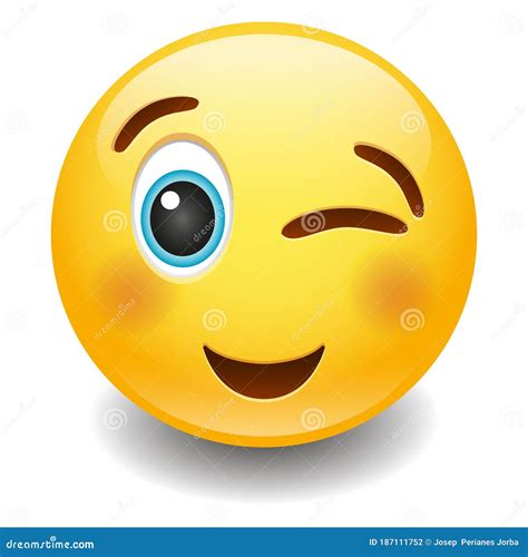 Wink Happy Expression Emoji Smiley Face Vector Design Art Stock Vector ...