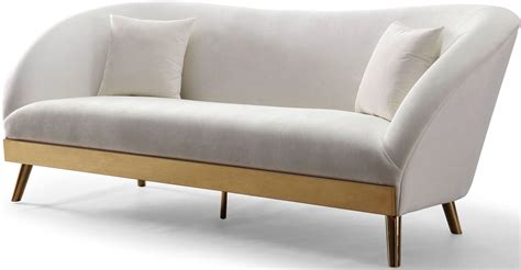 Chloe Cream Velvet Sofa from TOV Furniture (L6127) | Coleman Furniture