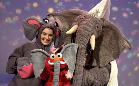 Elmo, elephants | Natalie portman, Sesame street, Muppets