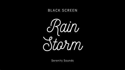 BLACK SCREEN 10 HOURS RAIN STORM - YouTube