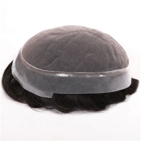 Men Toupee Real Human Hair Replacement Systems Male Hair Prosthesis - Aywhair.com