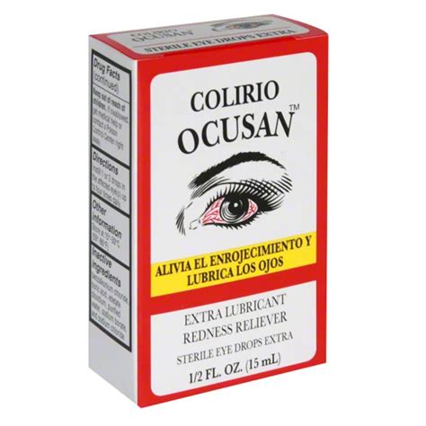 Colirio Ocusan Sterile Redness Relieving Extra Lubricating Eye Drops - Shop Eye drops ...