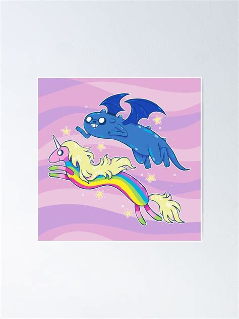 "Lady Rainicorn and Jake the Dog - Adventure Time" Poster by DajonAcevedo | Redbubble