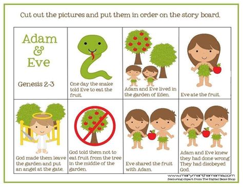 Crafts For Adam And Eve Bible Story