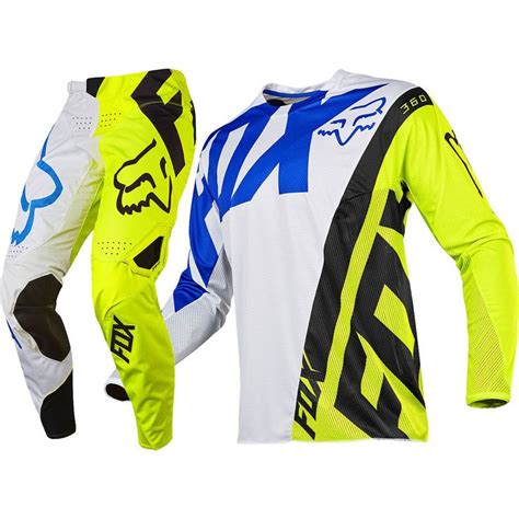 Fox Racing 2017 Kids Mx NEW 360 Creo White FLO Yellow Youth Motocross ...