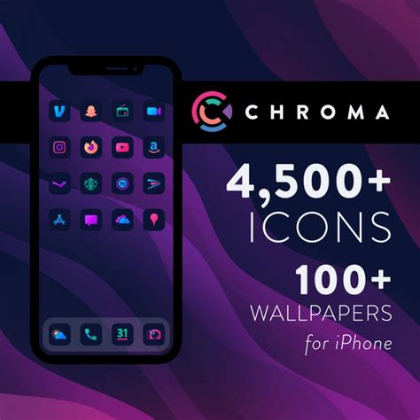 Chroma Ios 15 Icon Pack for Iphone & Ipad - Etsy