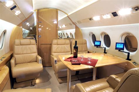 Luxury Dassault Falcon Jet Interior