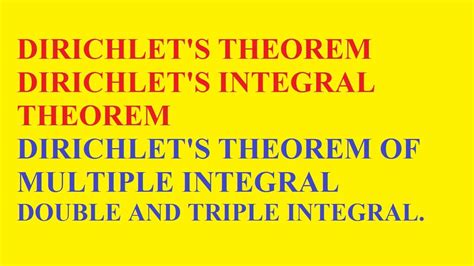 #03 Triple Integral | DIRICHLET'S INTEGRAL THEOREM | DIRICHLET'S THEOREM OF MULTIPLE INTEGRAL ...