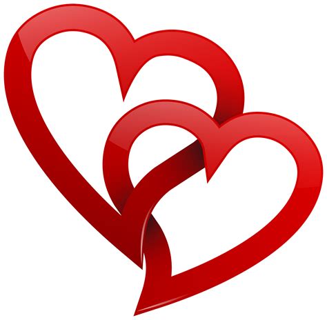 Two Red Hearts PNG Clipart - Best WEB Clipart