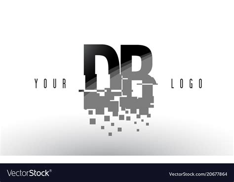 Db d b pixel letter logo with digital shattered Vector Image