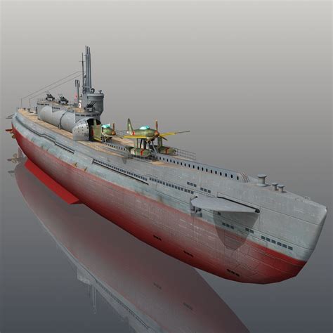 3D i-400 japanese navy submarine - TurboSquid 1340317