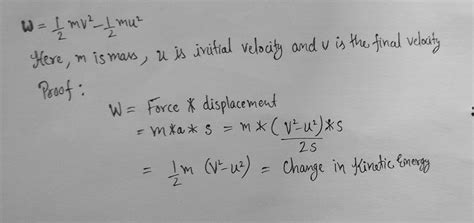 State and prove work-energy theorem - Physics - Work Energy And Power ...