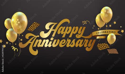 Happy Anniversary banner design. anniversary celebration vector Stock ...