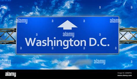 Road sign indicating direction to Washington D.C Stock Photo - Alamy