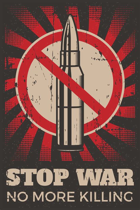 Stop War Message Retro Poster 8342128 Vector Art at Vecteezy