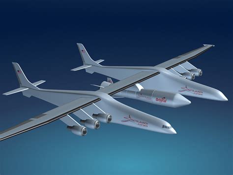 stratolaunch carrier aircraft 3d model