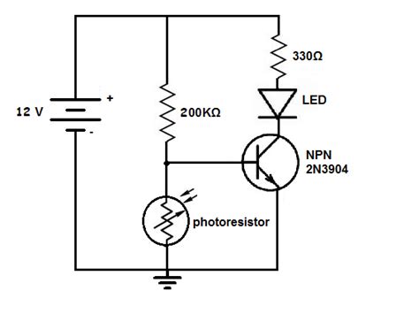 Photoresistor Circuit Diagram : Ldr Darkness And Light Detector Sensor Electronic Circuit ...