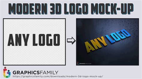 Modern 3D Logo Mock-UP – GraphicsFamily