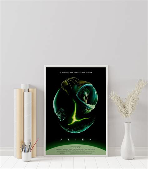 Alien Poster Aliens Movie Ridley Scott Minimalist Movie Poster Vintage ...