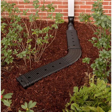 Amerimax 4601 StealthFlow Low Profile Downspout Kit plus Extension and Elbow Adapter, Black ...