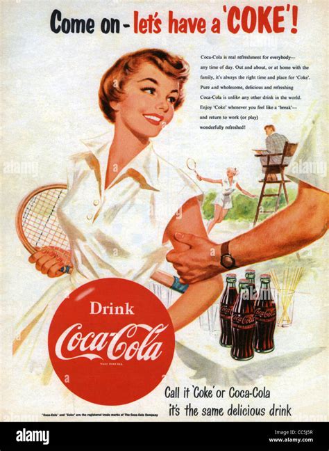 COCA-COLA advert about 1960 Stock Photo - Alamy