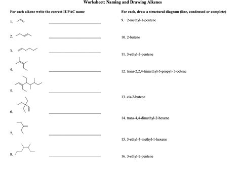 Naming Alkanes Worksheet - Uploadled