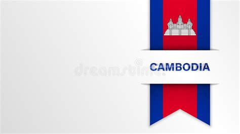 EPS10 Vector Patriotic Background with Cambodia Flag Colors. Stock ...