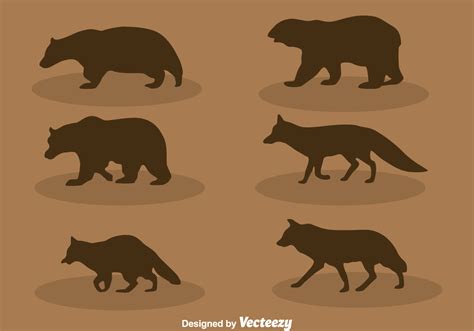 Forest Animal Silhouette Vector Set 127697 Vector Art at Vecteezy