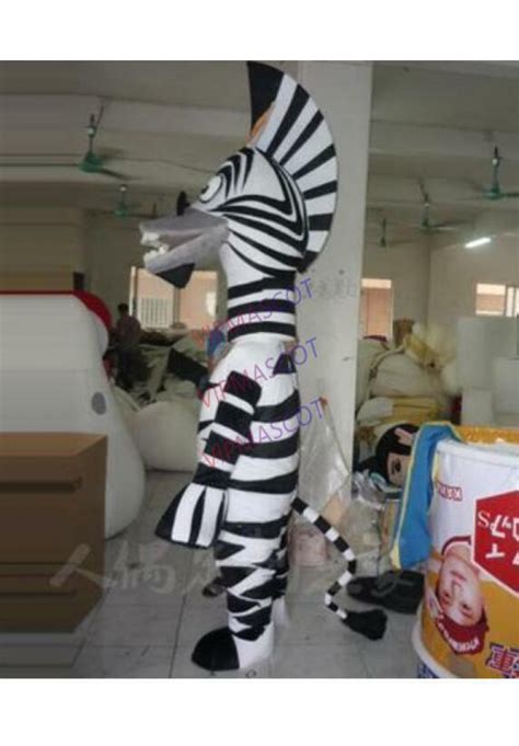 Madagascar 3 Marty Zebra Mascot Costume Halloween Cosplay Party Game Adults Size