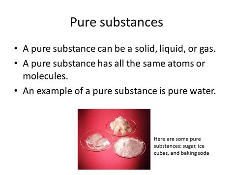 Pure substances