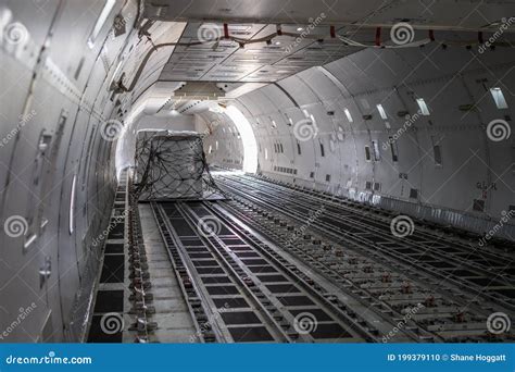 Air Cargo Inside Aircraft Main Deck Stock Photo - Image of aircraft ...