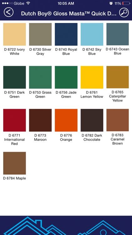 Dutch Boy Paint Samples Color Chart