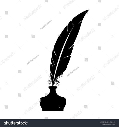 Vector Drawing Ink Black Feather Pen Stock Vector (Royalty Free) 2226712899 | Shutterstock