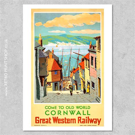 GWR Cornwall Poster #3 - Vintage Railway Posters, Retro Print Shop