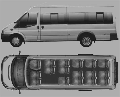 17 Seat ford transit minibus dimensions