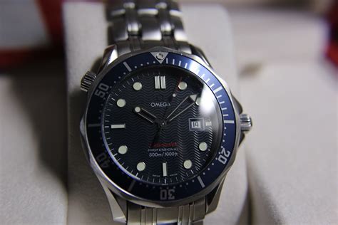 JAM TANGAN OMEGA SEAMASTER DIVER 300M QUARTZ BLUE WAVE DIAL "JAMES BOND ...